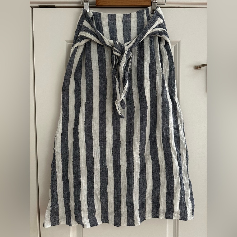 Jcrew linen midi skirt